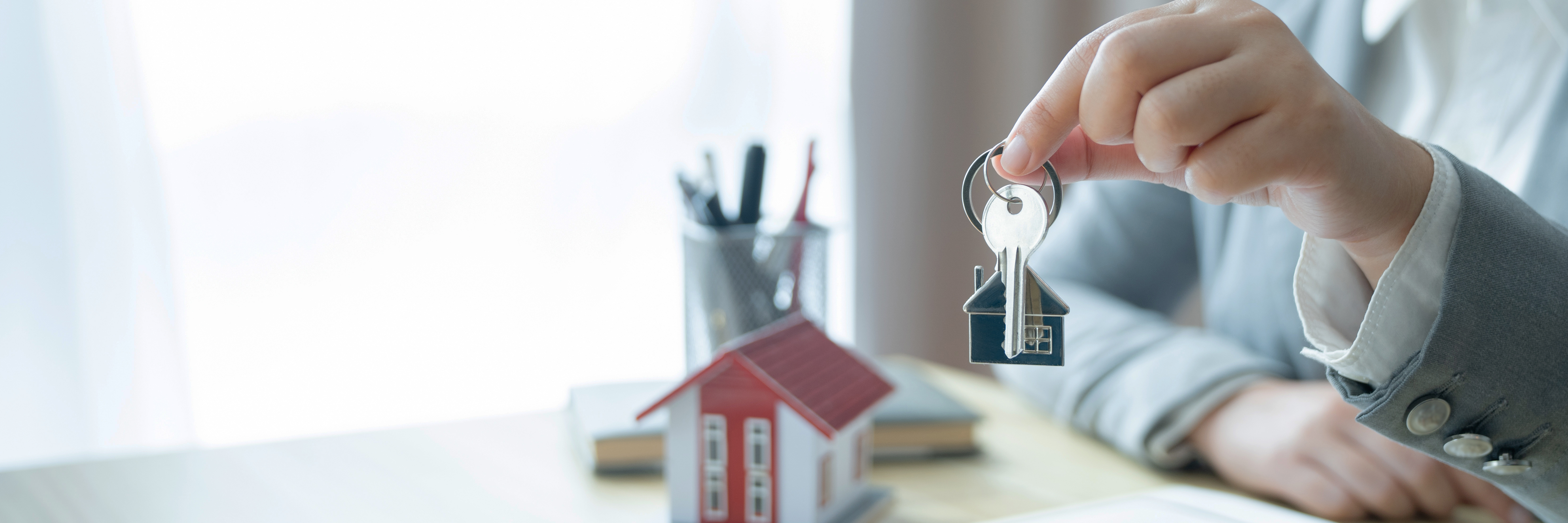 person holding keys